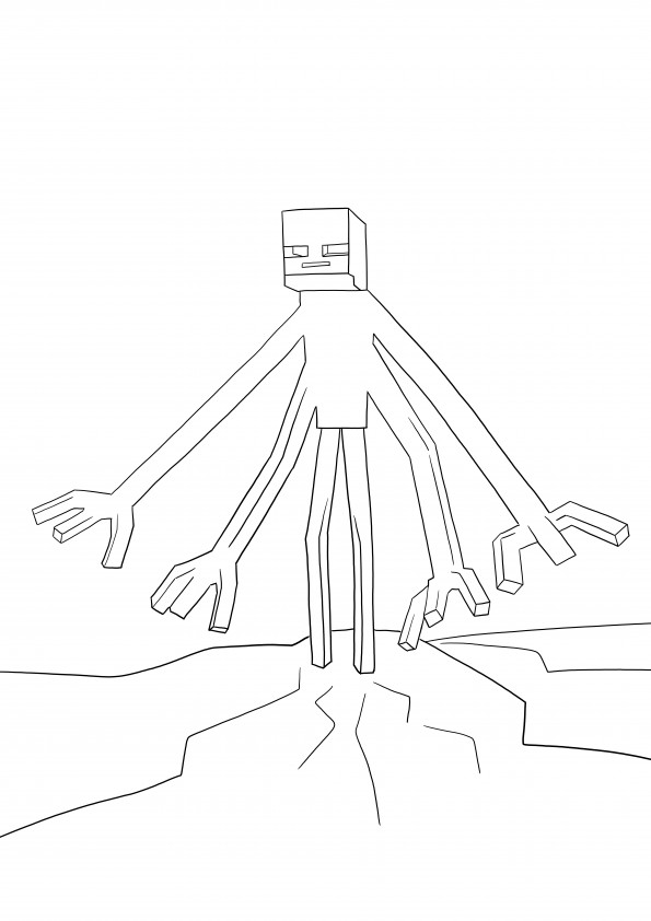 Enderman mutant from minecraft to download for free and color
