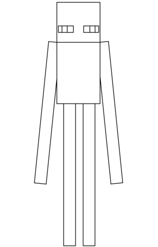 Minecraft enderman coloring page free printable coloring pages