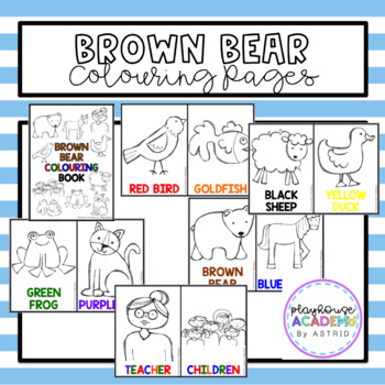 Brown bear brown bear coloring colouring pages by playhouse academy