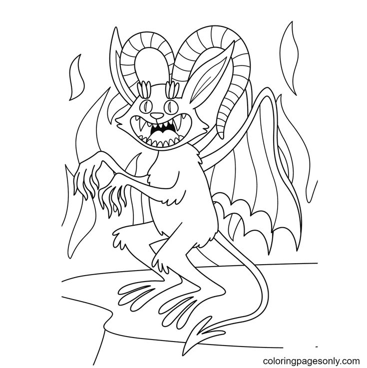 Halloween monsters coloring pages