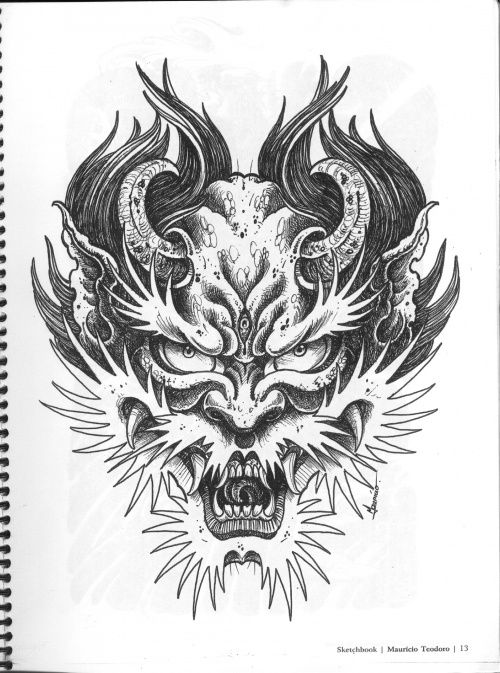 Image result for evil demon coloring pages cool tattoo drawings sketch book greek tattoos