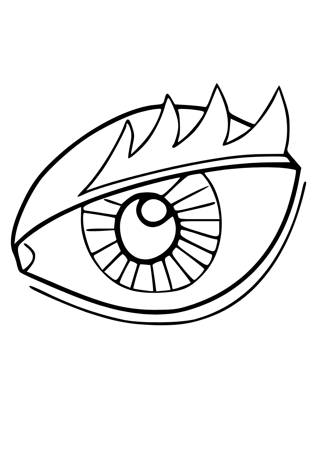 Free printable eye easy coloring page for adults and kids