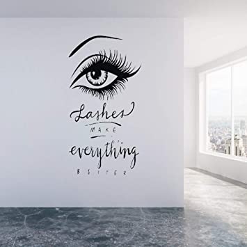 Wall tattoo wall pictures eyelashes eyebrows living room vinyl false eyelashes wallpaper x cm diy tools