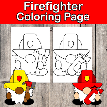 Firefighter gnome craft fire safety week craft fire prevention