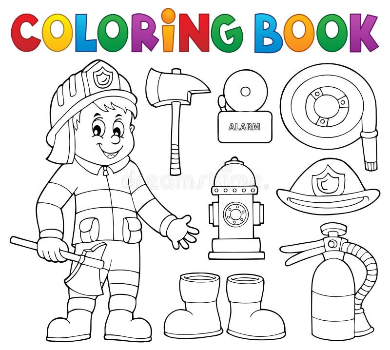 Firefighter coloring stock illustrations â firefighter coloring stock illustrations vectors clipart
