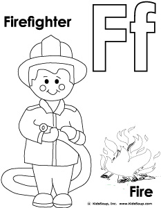 F is for firefighter and fire poster resource library
