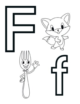 Letter f alphabet coloring page sheet by knox worksheets tpt