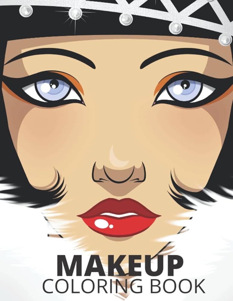 Makeup coloring book ð premium makeup colouring pages on beautiful models faces makeup and nails coloring pages beautiful face charts makeup gift for kids girls women practice book