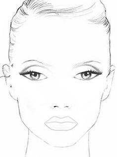 Print blank makeup face chart sketch coloring page makeup face charts face chart makeup drawing