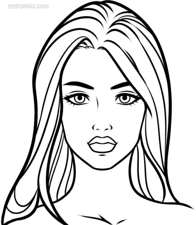 Face coloring pages print or download for free