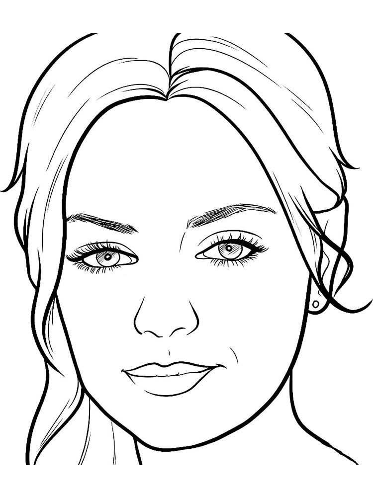 Face coloring pages simple face drawing female face drawing drawing tutorial face