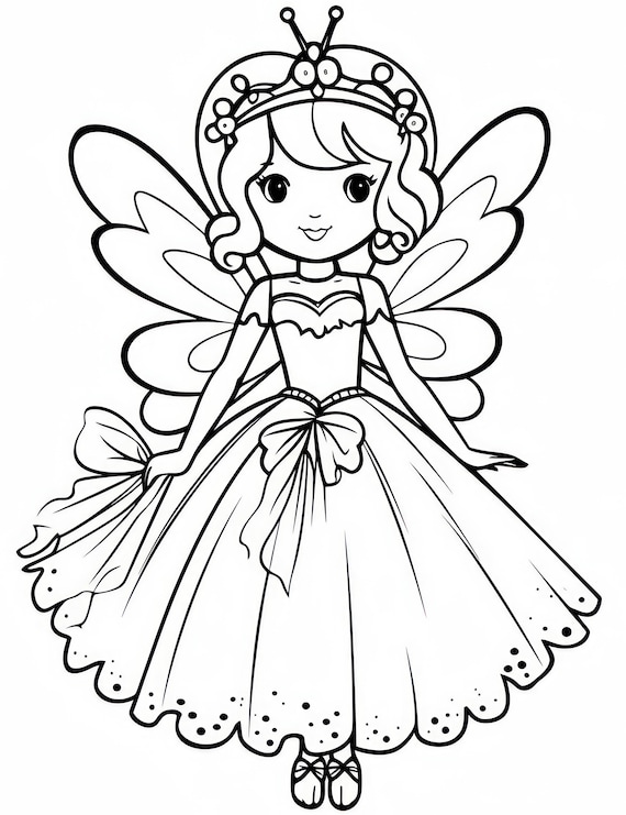 The big book of fairy princess coloring pages simple designs collection