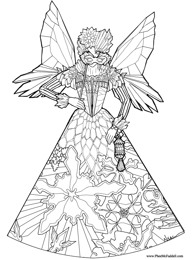 Ice fairy princess coloring page fairy coloring pages fairy coloring detailed coloring pages