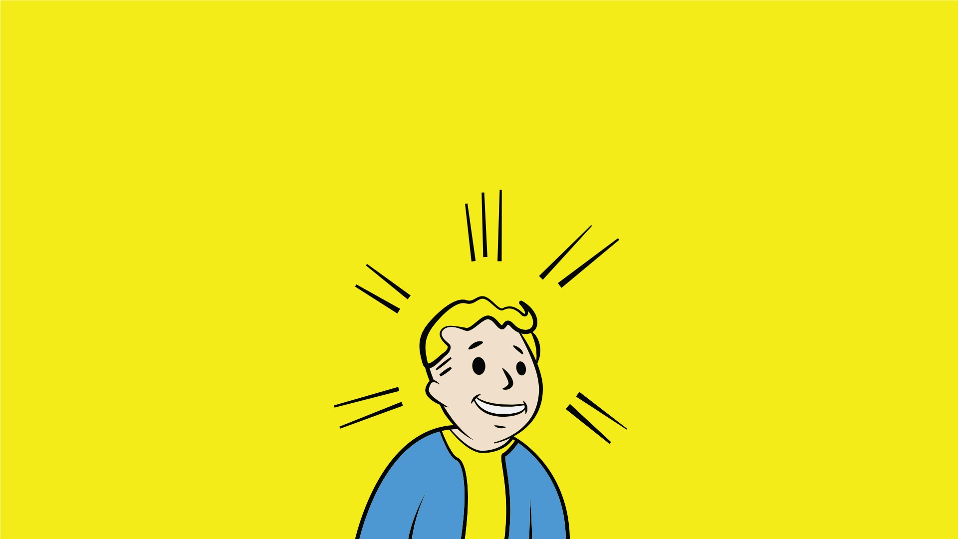 Wallpaper illustration video games yellow blue cartoon fallout brand line font x