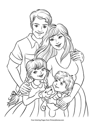 Family coloring page â free printable pdf from