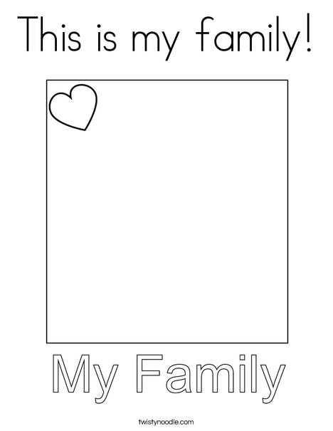 This is my family coloring page
