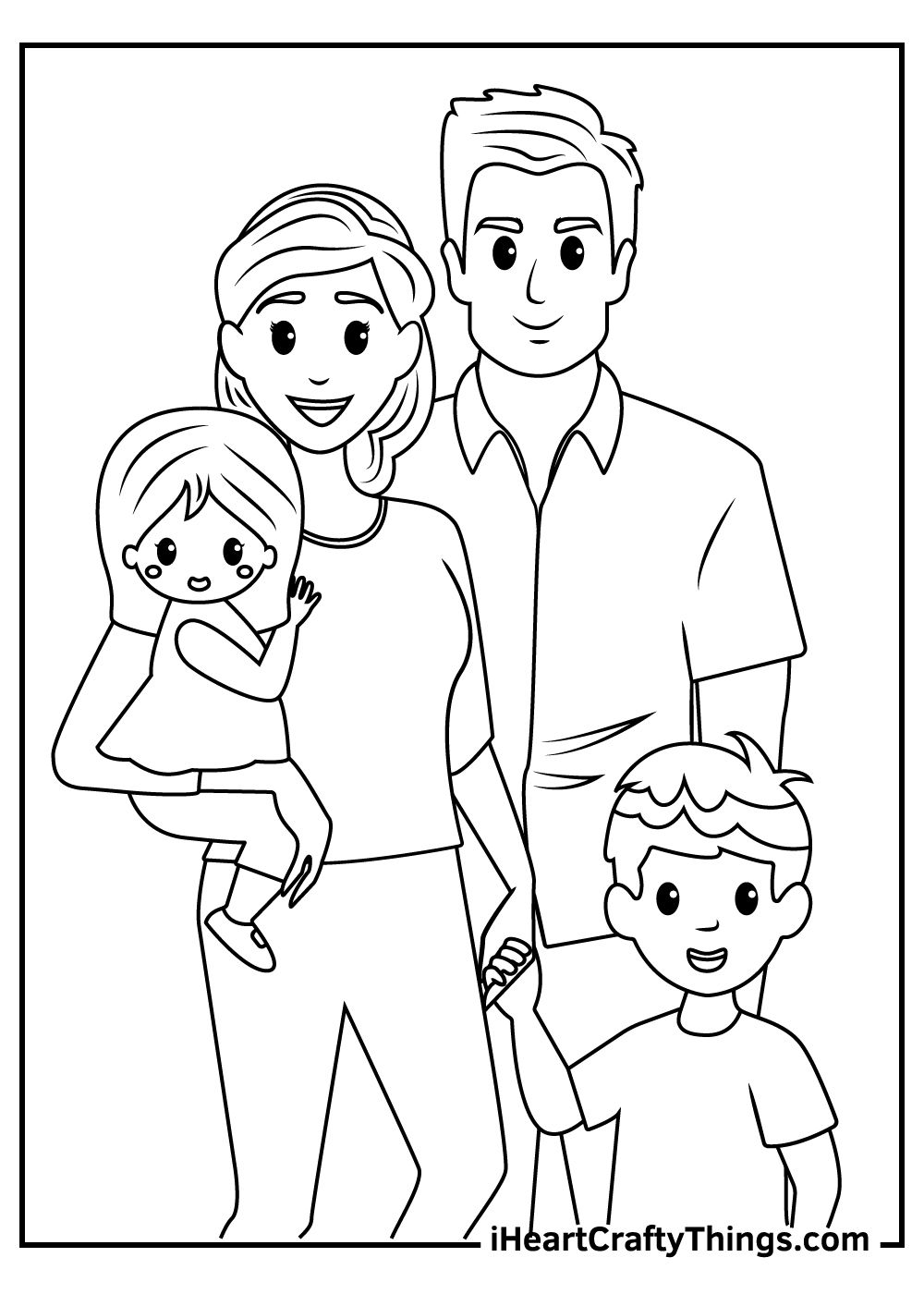 Family coloring pages family coloring pages family coloring family drawing