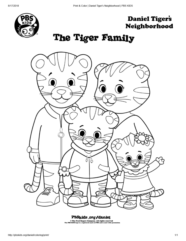 The tiger family coloring page kids coloringâ kids for parents