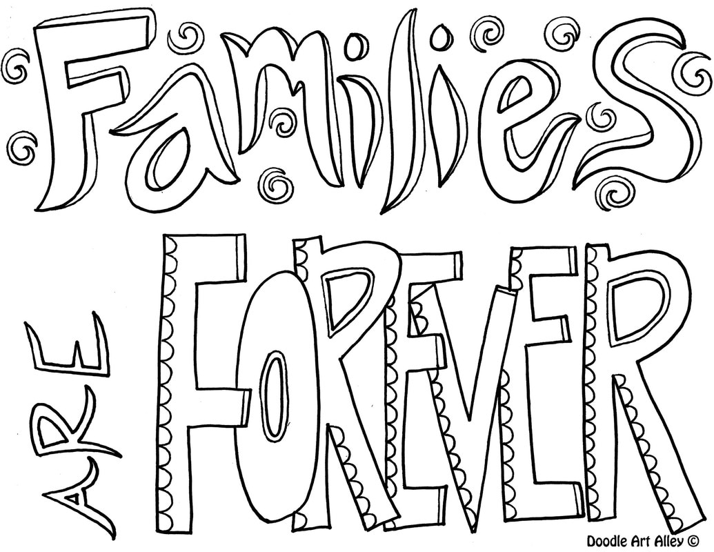 Family quote coloring pages