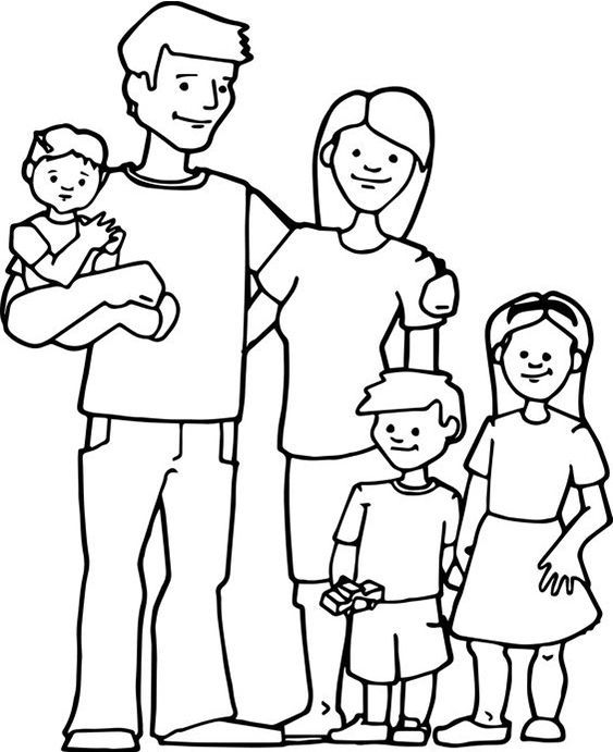 Free easy to print family coloring pages family coloring pages preschool coloring pages family coloring