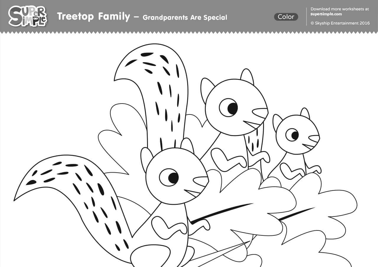 Treetop family coloring pages