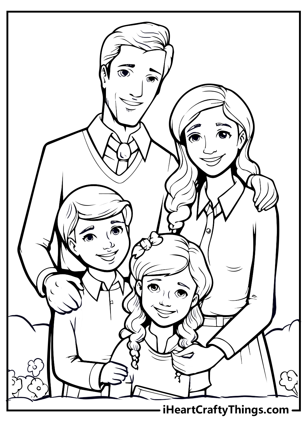 Printable family coloring pages updated