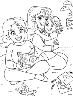 Family friends free coloring pages