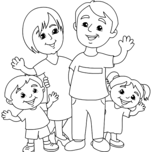 Family day coloring pages printable for free download