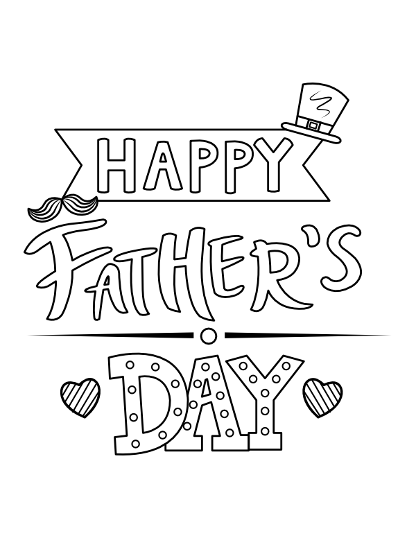 Printable fathers day coloring page