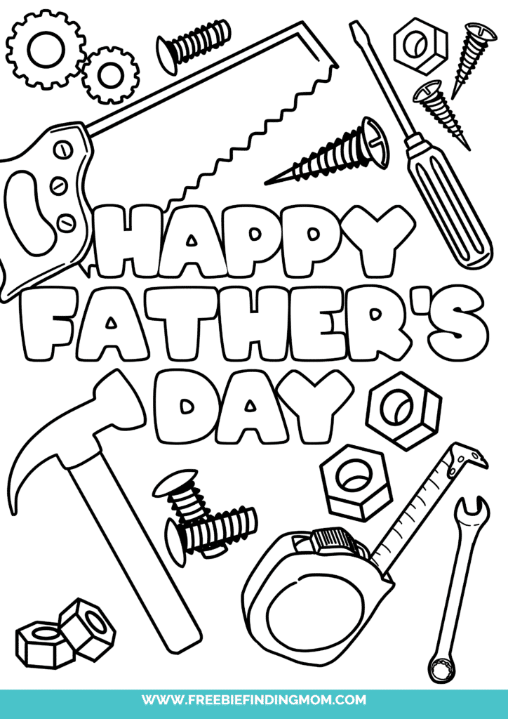 Free happy fathers day coloring pages