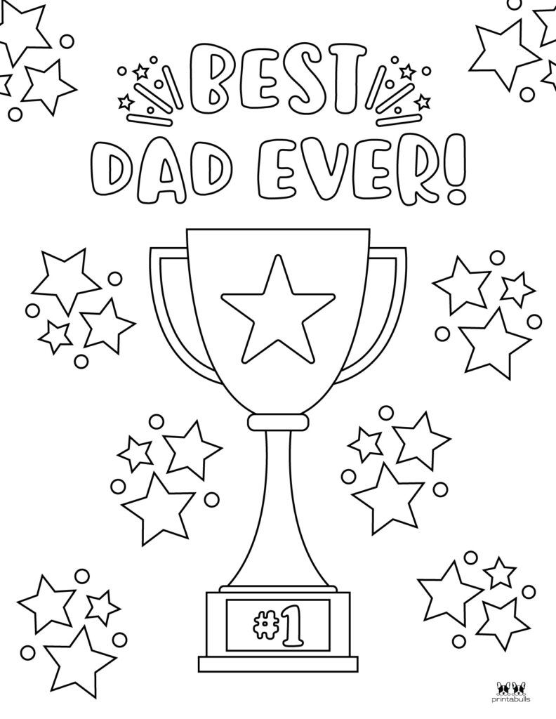 Printable fathers day coloring page