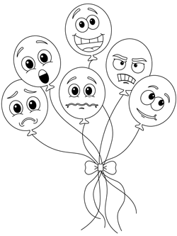Emotion coloring pages