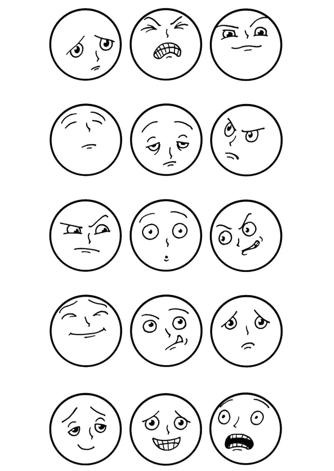 Top free printable emotions coloring pages online emotion faces facial expressions feelings and emotions