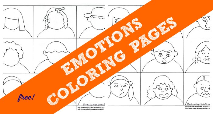 Emotions coloring pages
