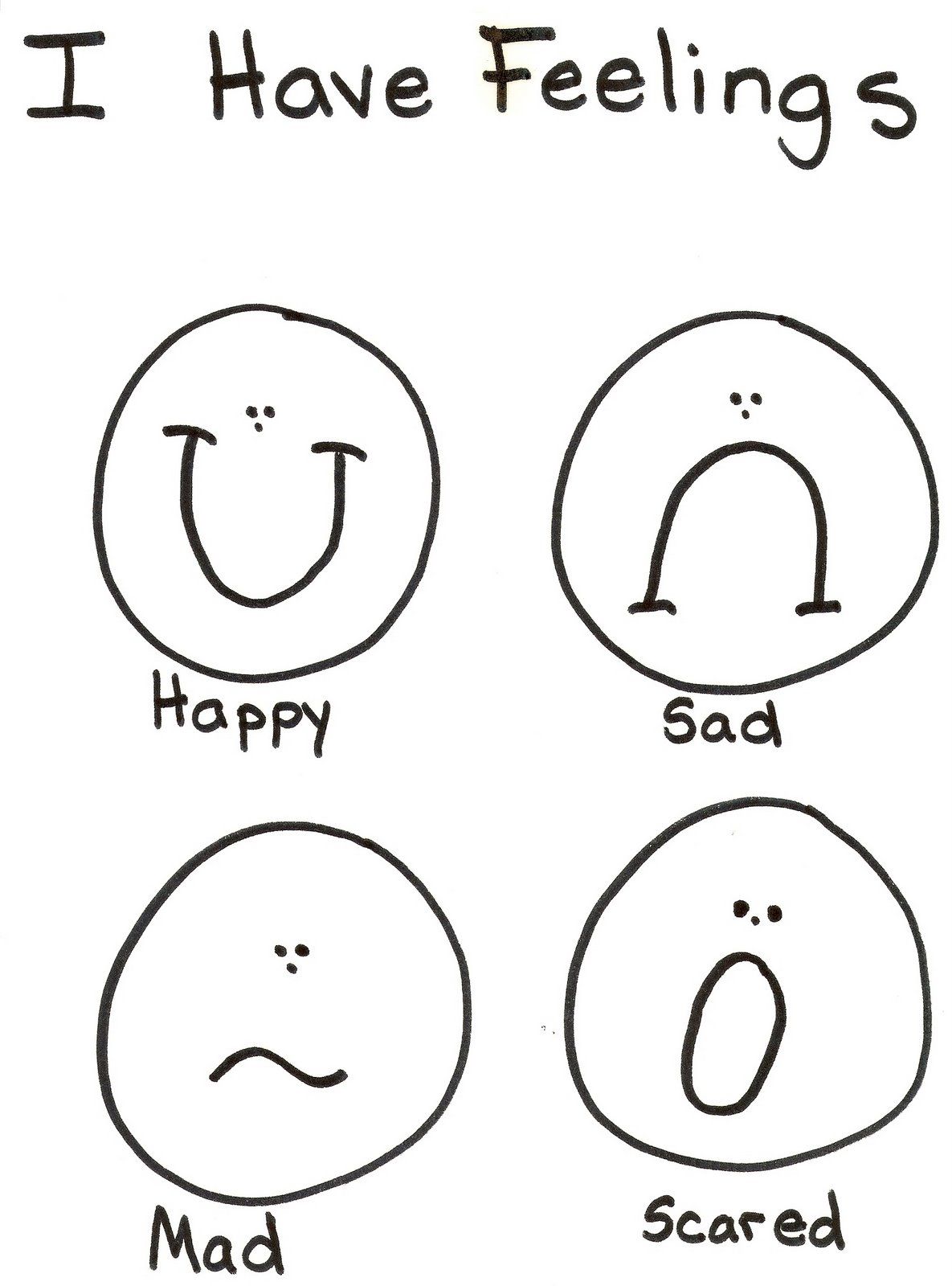 Emotions coloring pages free