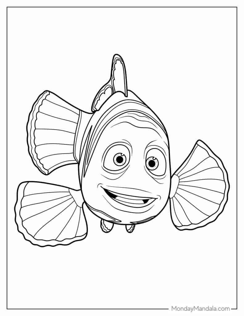 Finding nemo coloring pages free pdf printables