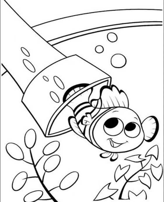 Free easy to print finding nemo coloring pages