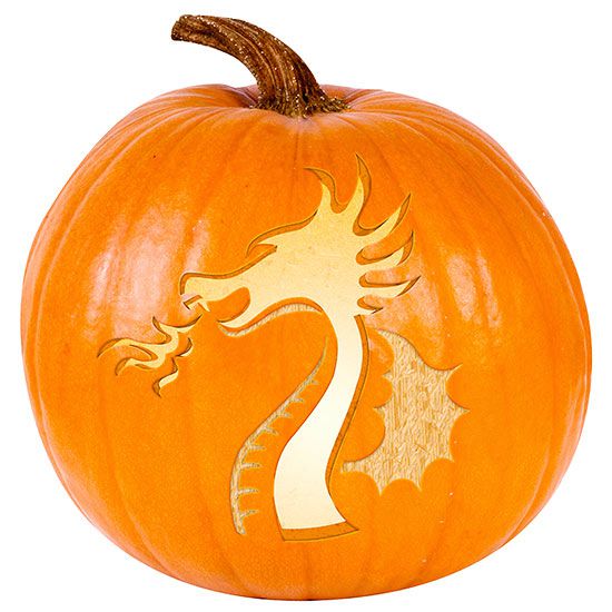 Free mythical creature pumpkin stencils for halloween