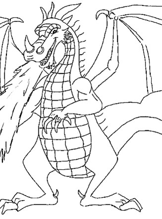 Dragons coloring page