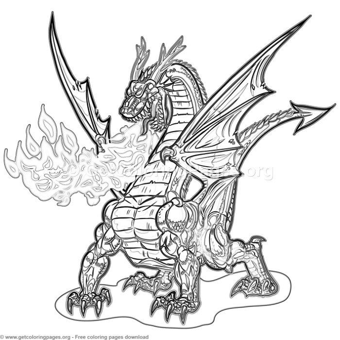 Cartoon dragon breathing fire coloring pages free instant download coloring coloringbook coloringpâ dragon coloring page fire breathing dragon coloring pages