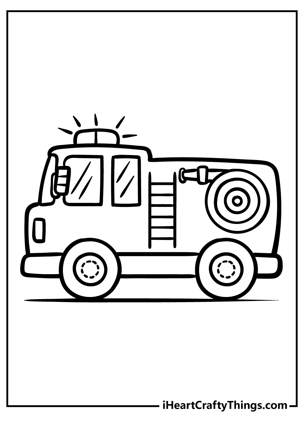 Fire truck coloring pages free printables