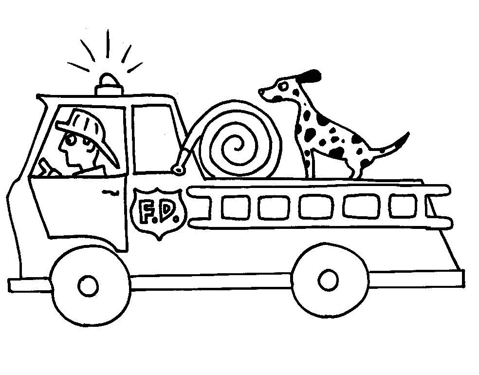 Fire truck coloring pages printable for free download