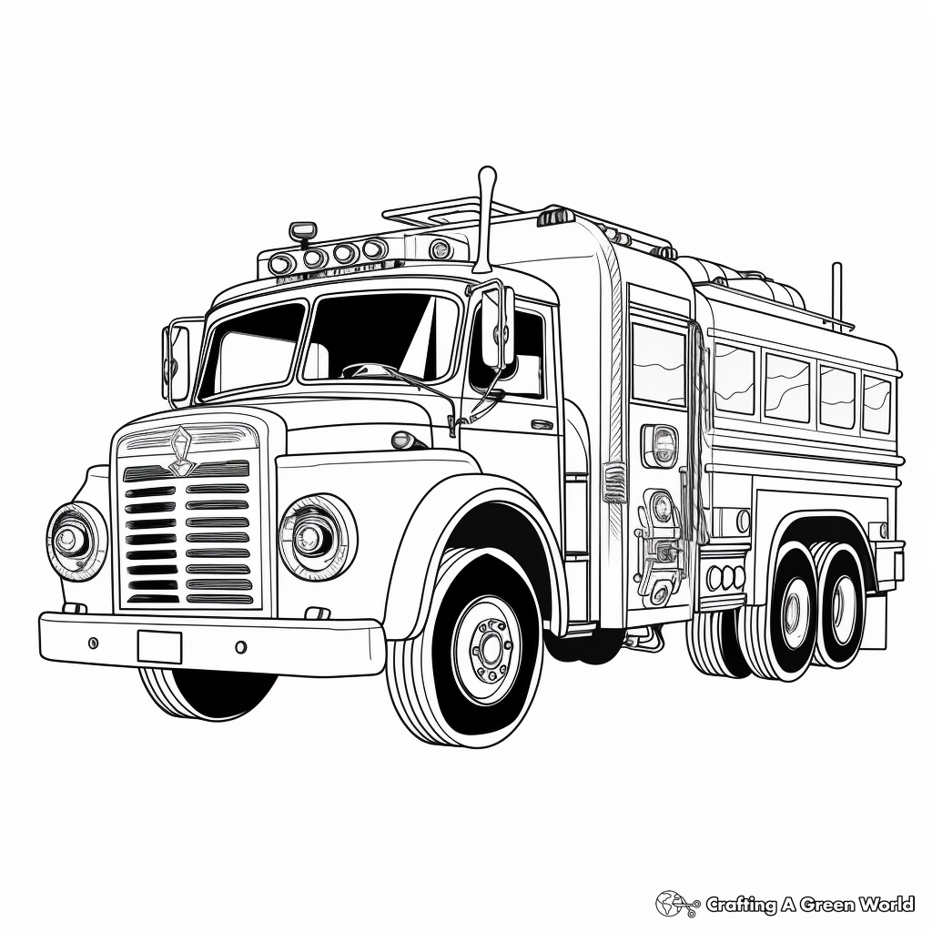 Fire truck coloring pages