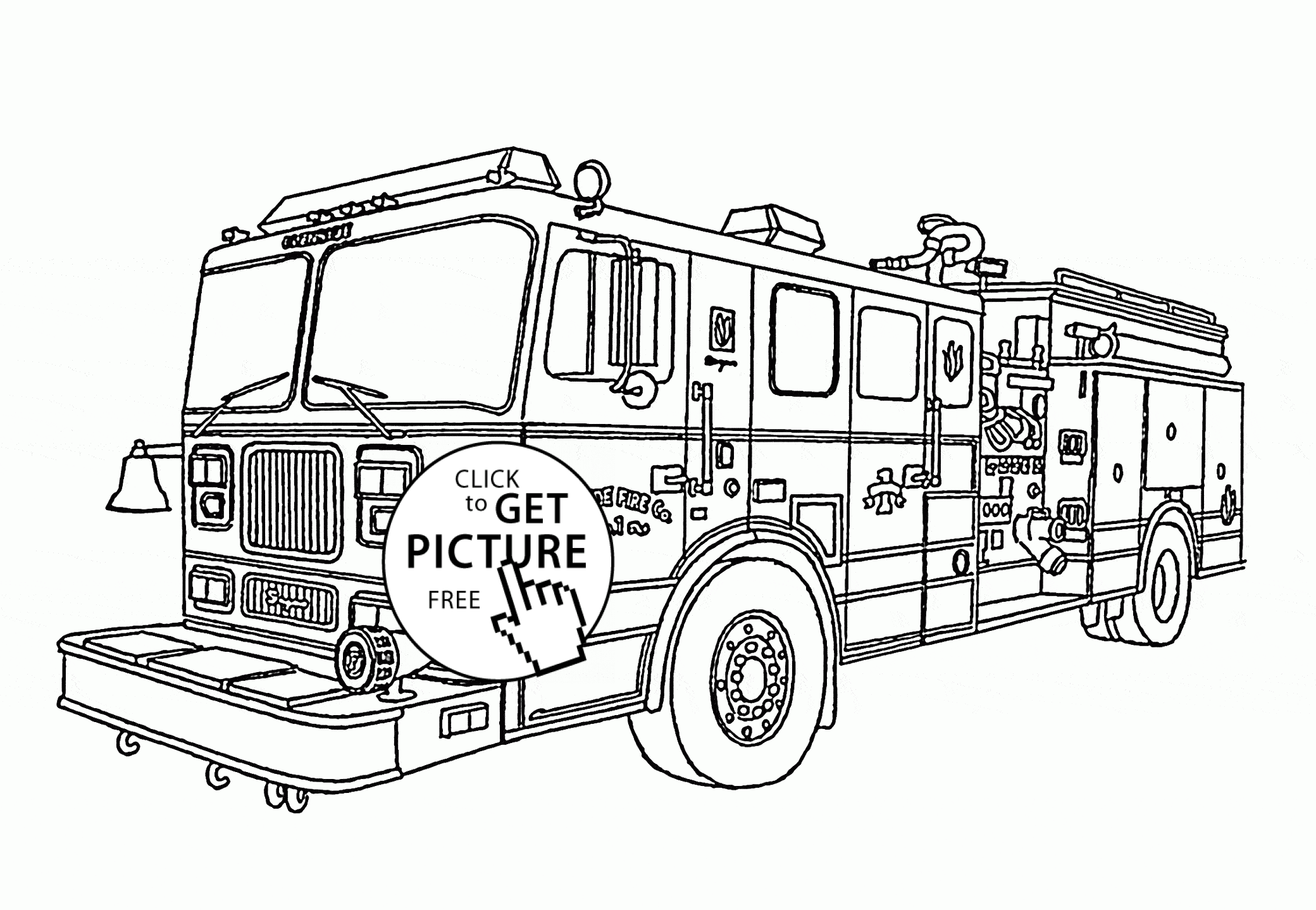Fire engine coloring page for kids transportation coloring pages printables free