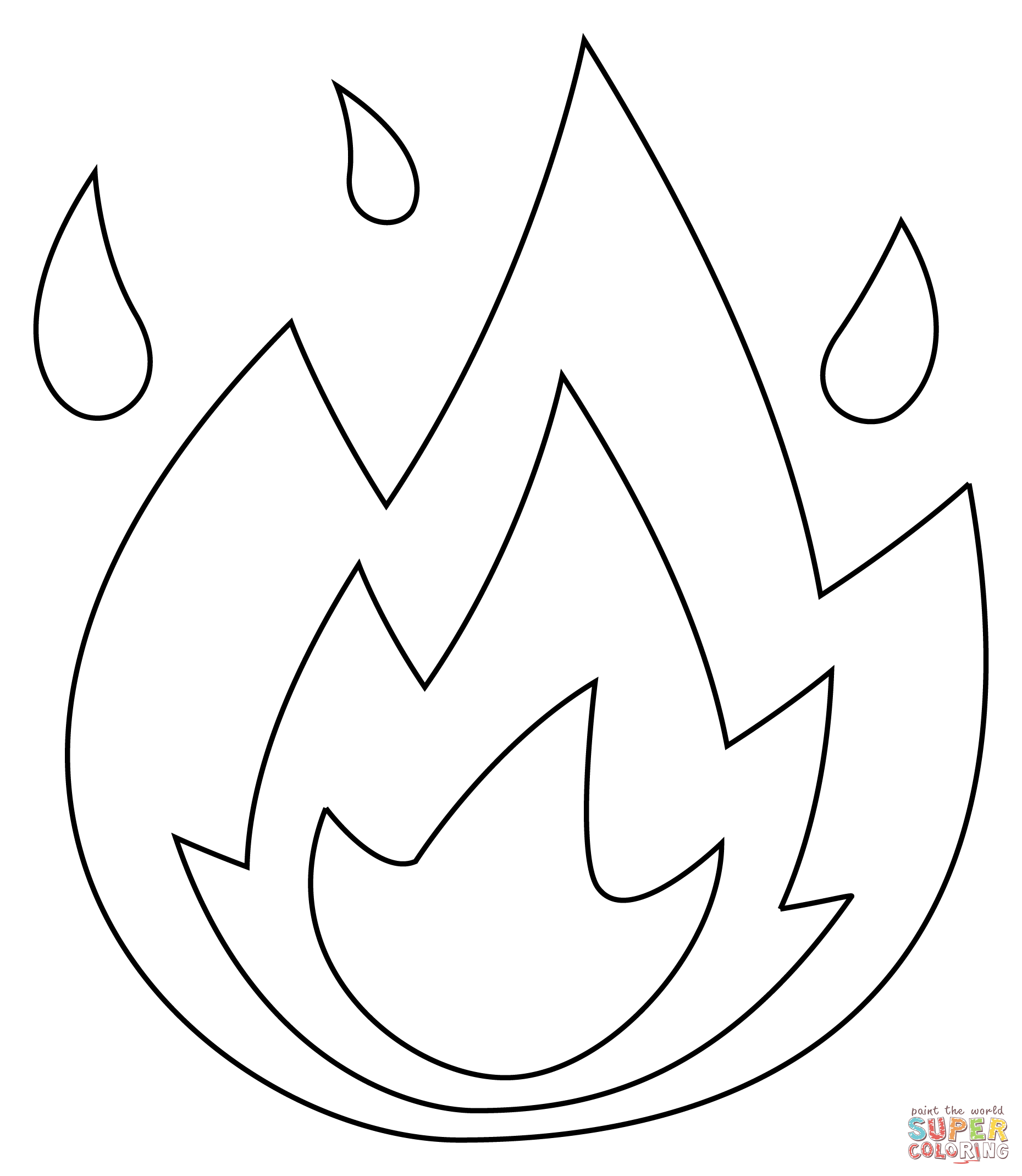 Fire coloring page free printable coloring pages