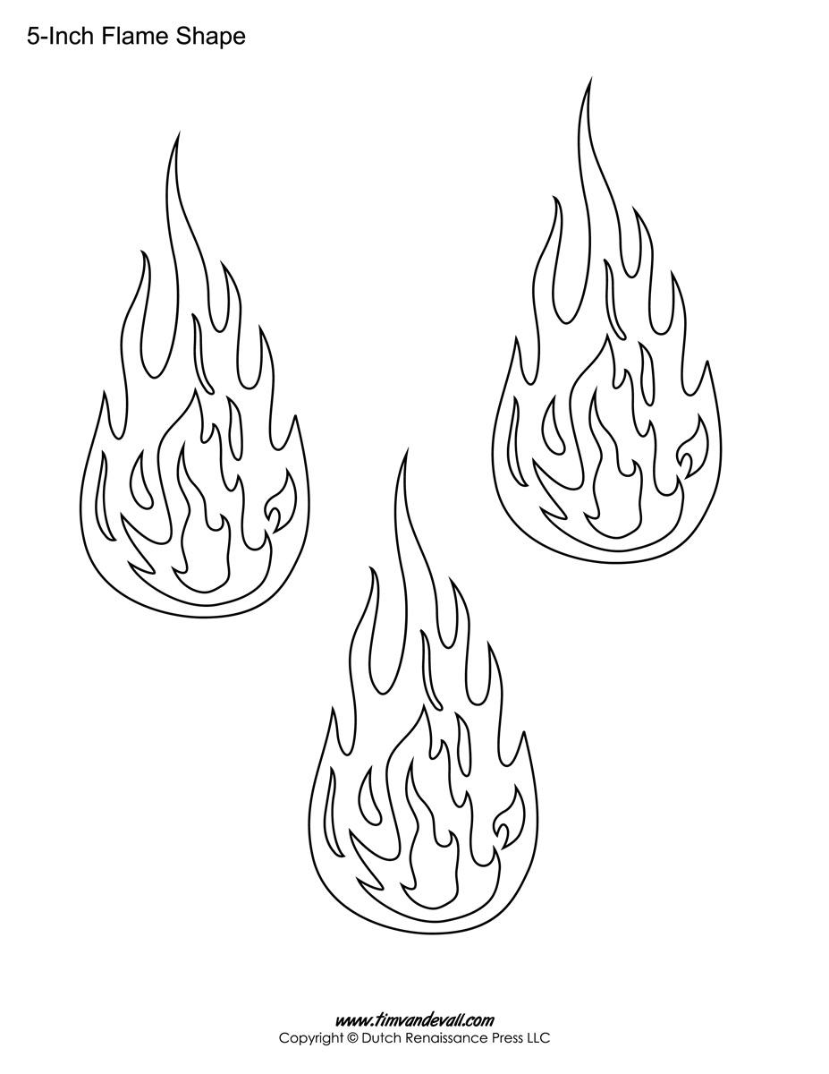 Printable flame stickers flame templates â tims printables