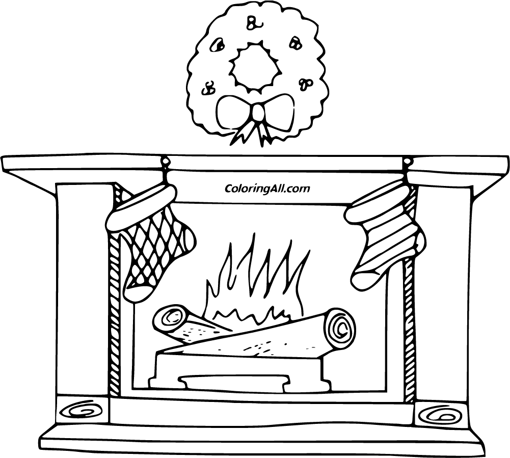 Free printable fireplace coloring pages in vector format easy to print from any device anâ christmas coloring sheets coloring pages christmas coloring pages