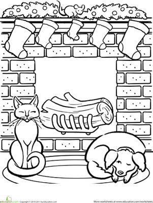 Christmas fireplace worksheet education free christmas coloring pages christmas coloring pages coloring pages