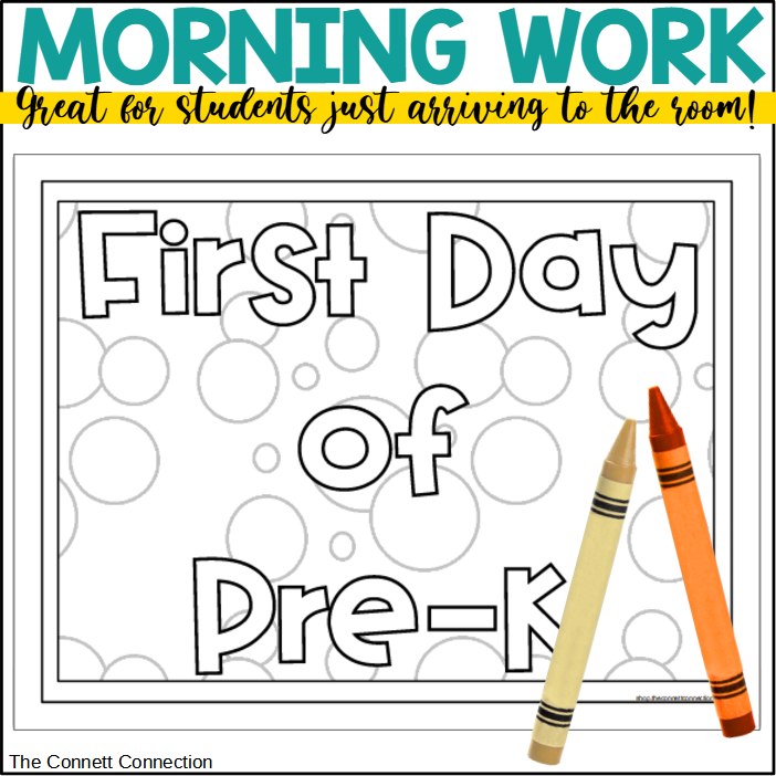 First day of school coloring sheets made by teachers