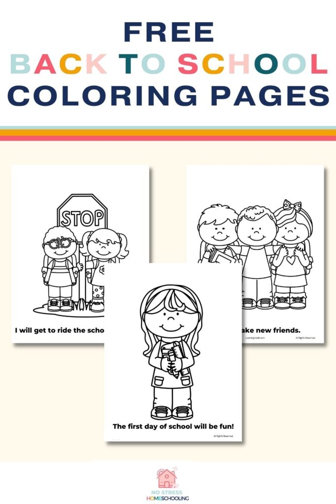 Free back to school coloring pages for preschool